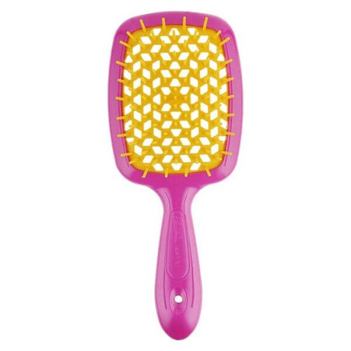 Компактна щітка для волосся Janeke Superbrush Small (рожево-жовта)