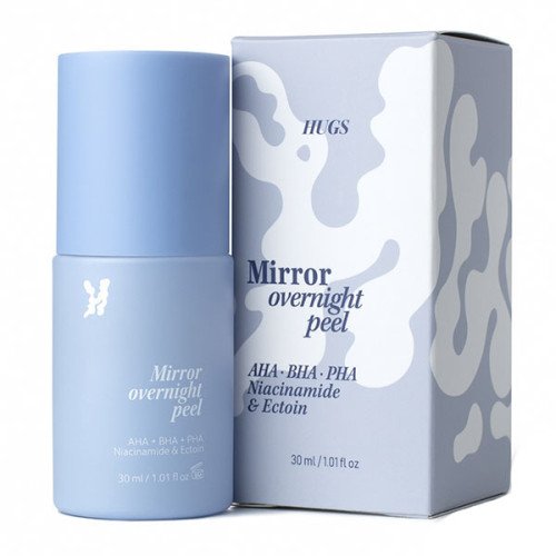 Нічний пілінг для сяйва шкіри з кислотами та ніацинамідом Hugs Mirror Overnight Peel
