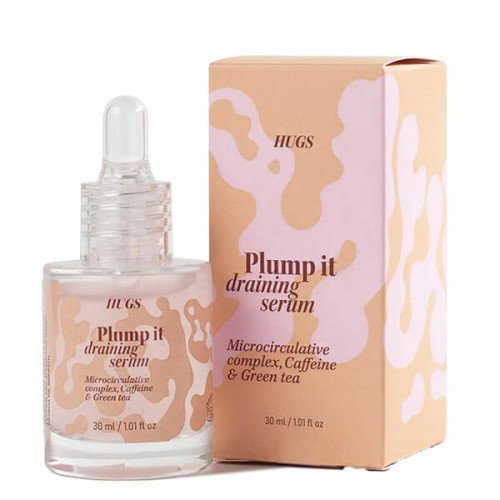 Масажна сироватка від набряків з кофеїном Hugs Plump it Draining Serum