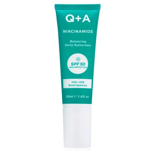 Балансуючий сонцезахисний крем Q+A Niacinamide Balancing Daily Sunscreen SPF50