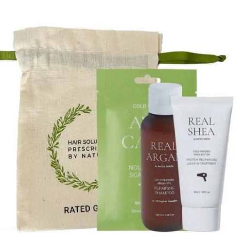 Набір для волосся (шампунь, маска, термозахист) Rated Green Real Argan Kit
