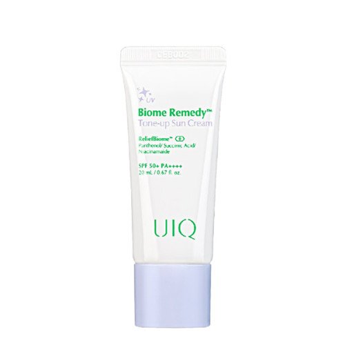 Санскрін з функцією вирівнювання тону UIQ Biome Remedy Tone-up Sun Cream SPF 50+ PA++++
