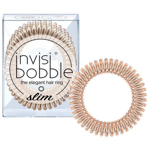 Набір з трьох резинок-пружинок Invisibobble Slim Bronze me Pretty