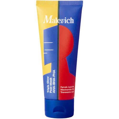 Освітлювальна маска з кислотами Malevich Triple Glow Peel-Mask 