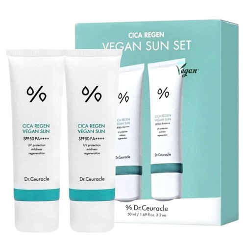 Набір сонцезахисних кремів Dr.Ceuracle Cica Regen Vegun Sun Set SPF 50+ PA++++